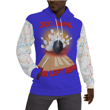 Load image into Gallery viewer, 300 Game No Pins Left Behind All-Over Print Men's Thicken Pullover Hoodie (104)