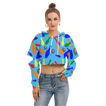 Load image into Gallery viewer, Women's Bowling Hoddie All-Over Print Women's Heavy Fleece Hoodie With Hollow Out Sleeve