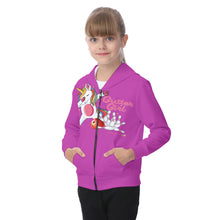 Load image into Gallery viewer, Gutter Girl All-Over Print Kid's Zip-up Hoodie With Patch Pocket