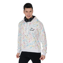 Load image into Gallery viewer, 300 &amp; 800 Club  All-Over Print Men's Pullover Hoodie (H100)