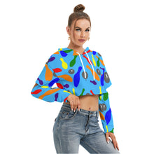 Load image into Gallery viewer, Women's Bowling Hoddie All-Over Print Women's Heavy Fleece Hoodie With Hollow Out Sleeve