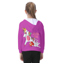 Load image into Gallery viewer, Gutter Girl All-Over Print Kid's Zip-up Hoodie With Patch Pocket
