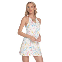 Load image into Gallery viewer, Women's Bowling Round Neck Above Knee Dress All-Over Print